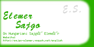 elemer sajgo business card